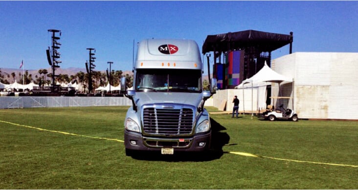 A parked truck before we moved