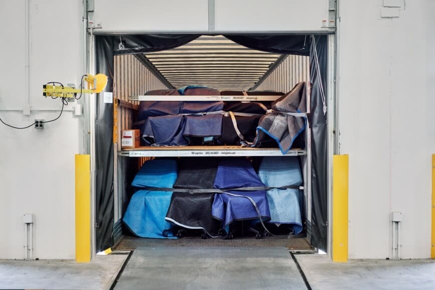MX Logistics blanketed truck interior